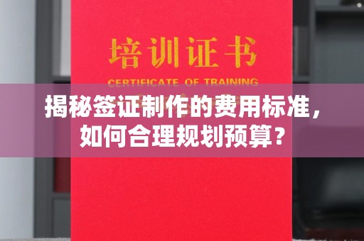 蒙自揭秘签证制作的费用标准，如何合理规划预算？