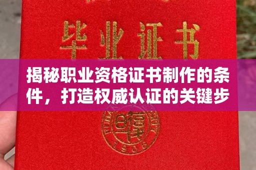 蒙自揭秘职业资格证书制作的条件，打造权威认证的关键步骤