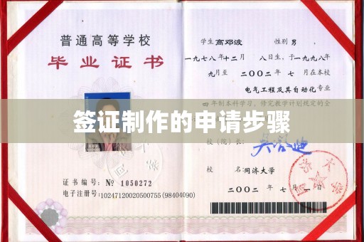 蒙自签证制作的申请步骤
