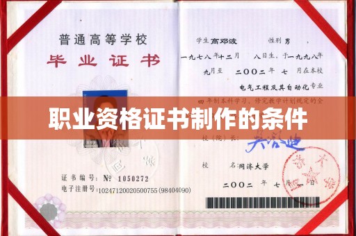 蒙自职业资格证书制作的条件